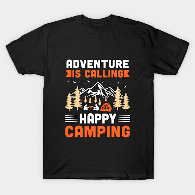 Camping T-Shirt by MckinleyArt